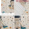 2D FLAT PRINTING 2pcs Curtains (Without Rod) Astronaut Among Stars Popular Window Curtain Fabric Curtains Gift for Living Room,