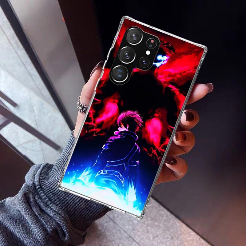 Sword Art Online Kirito Phone Case For Samsung Galaxy S26 S25 Edge S24 S23 Ultra S22 Plus S21 S20 FE Soft TPU Back Cover Funda G
