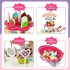Ice Cream Toys Candy Cart Kids Play House Toys with Ice Cream Lollipop Music Rotatable Pretend Play Gift for Toddler Boys Girls