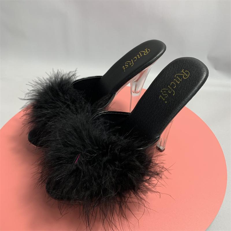 Sandale de damă cu toc înalt pantofi de cristal papuci sexy pantofi de dans la modă transparenți 13 cm toc 3 cm platformă YKC