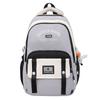 Middle School Student Schoolbag Women's Campus Large Capacity Backpack Men Color Block Backpack