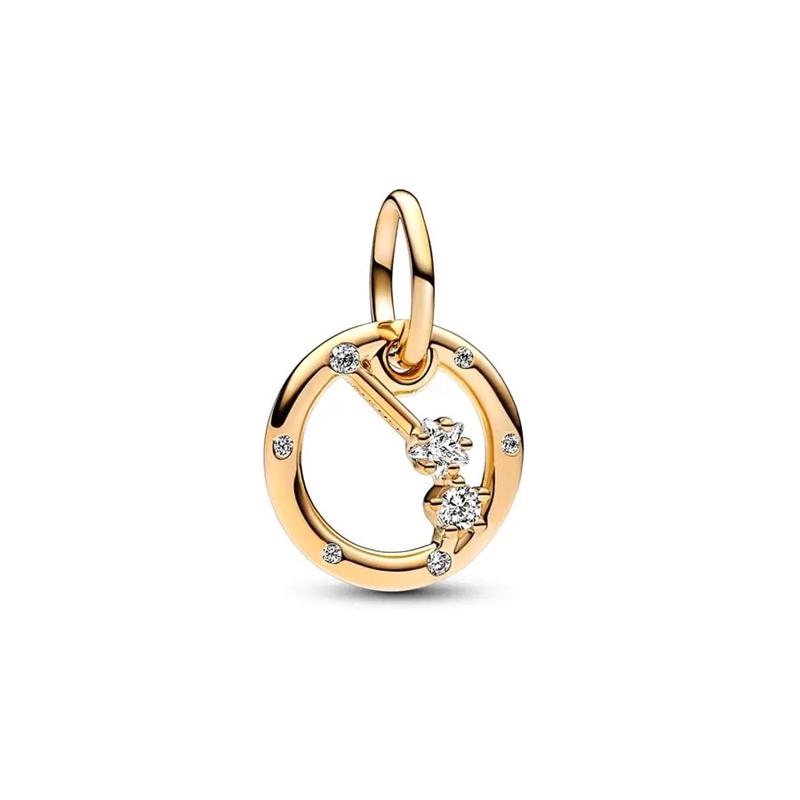 Twelve Constellation Pendants Fits Genuine European Copper JewelryandDiy Crafting Special Beautiful Bracelets Jewellery Gifts