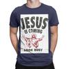 Jesus Is Coming Look Busy 1992 Funny 100 Cotton TShirt Jesus Tees Tops For Unisex