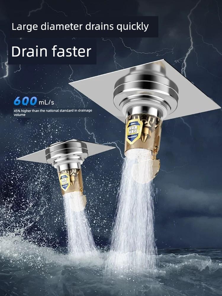 Floor Drain Deodorizer, Bathroom Anti-Odor Filter, Sewer Anti-Backflow, Anti-Insect, Anti-Mosquito Drain for Bathroom