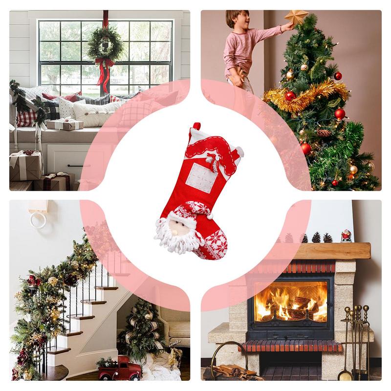 Christmas Stockings Home Decoration Candy Bags Snowman Stockings Ornament For Fireplace Mantel Stairs Tree Home Farmhouse Garden
