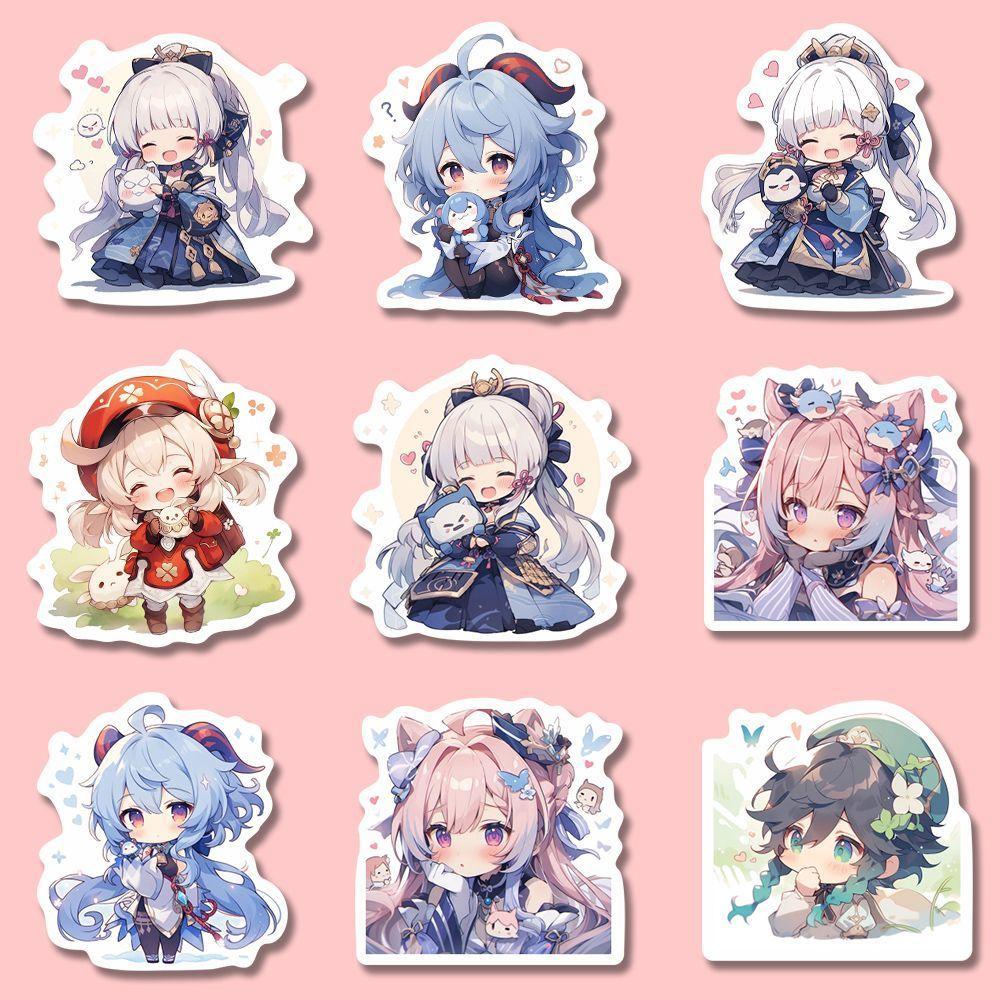 Стикеры Геншин Импакт Genshin Impact стикерпак наклейки набор наклейок 100 шт