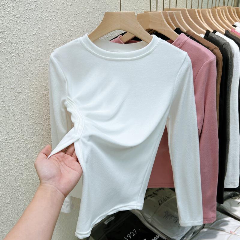 German Velvet Warm Split Bottoming Shirt - New 2025 Autumn Irregular Design Trend