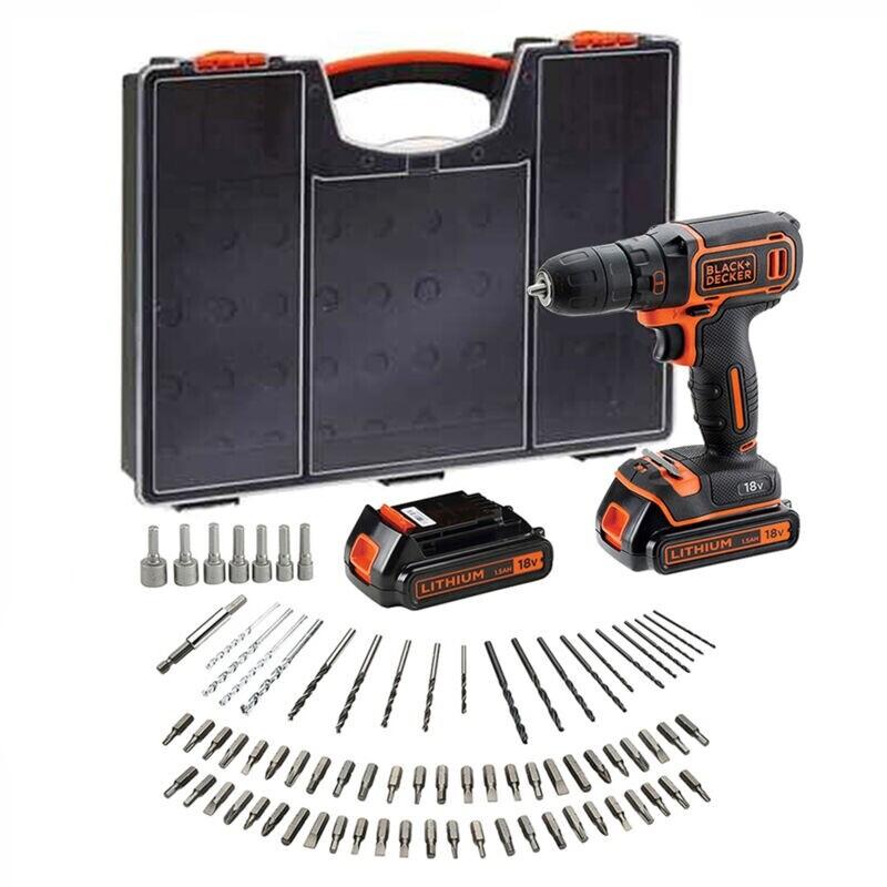 Дрель-шуруповёрт Black & Decker BDC718AS2O 18V 1,5Ah, 2 Akkus, 2 Geschwindigkeiten (BDC718AS2O-QW)
