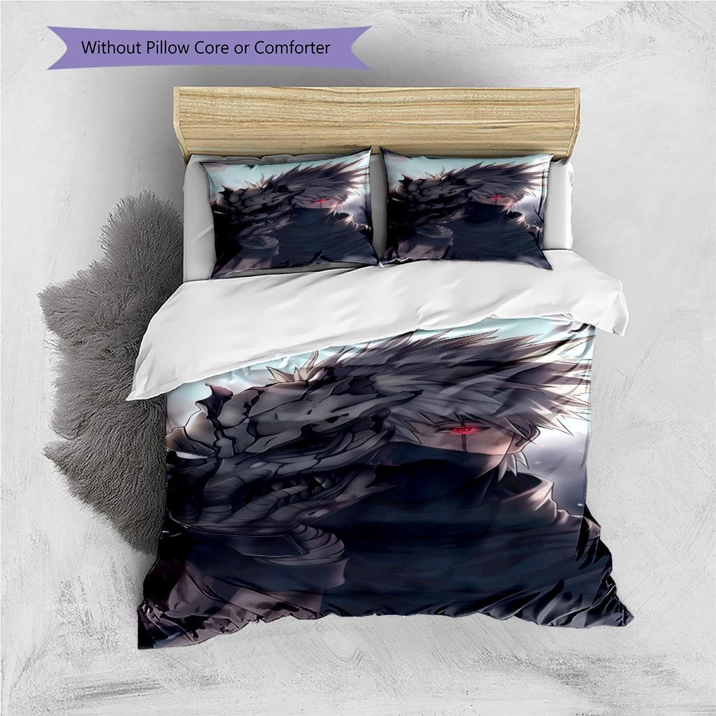 Cartoon-Muster Bettwäsche Steppbett-Set Bettbezug Kissenbezug Heimdekoration Geburtstagsgeschenk (1 Bettbezug + 2 Kissenbezüge, ohne Füllung)