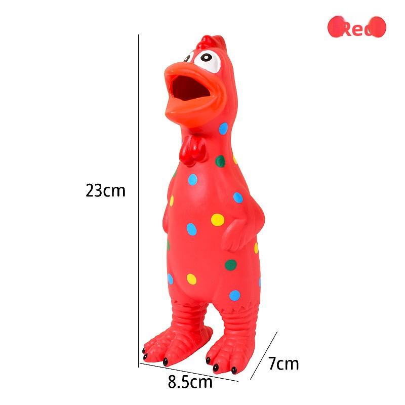 Pet Toy Spotted Latex Chicken - Large Dog Stress-relieving Interactive Vocalizing Screaming Chicken Dog Toy