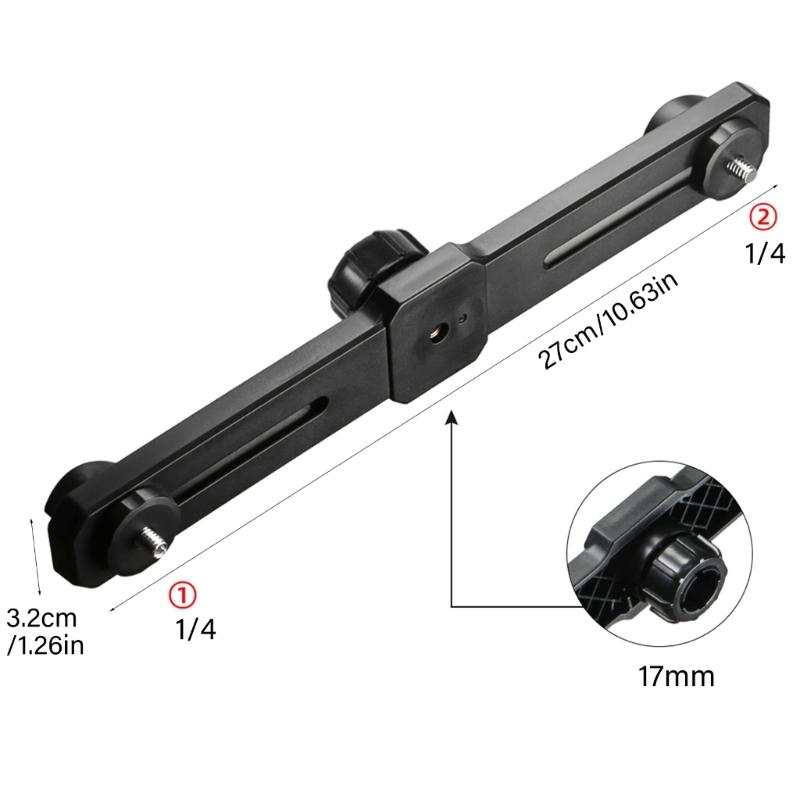 Multiple Angle Adjustment Phone Bracket with 17mm Ball Head Double 1/4 Male Screw Video Recording Stand Tripod Accessories