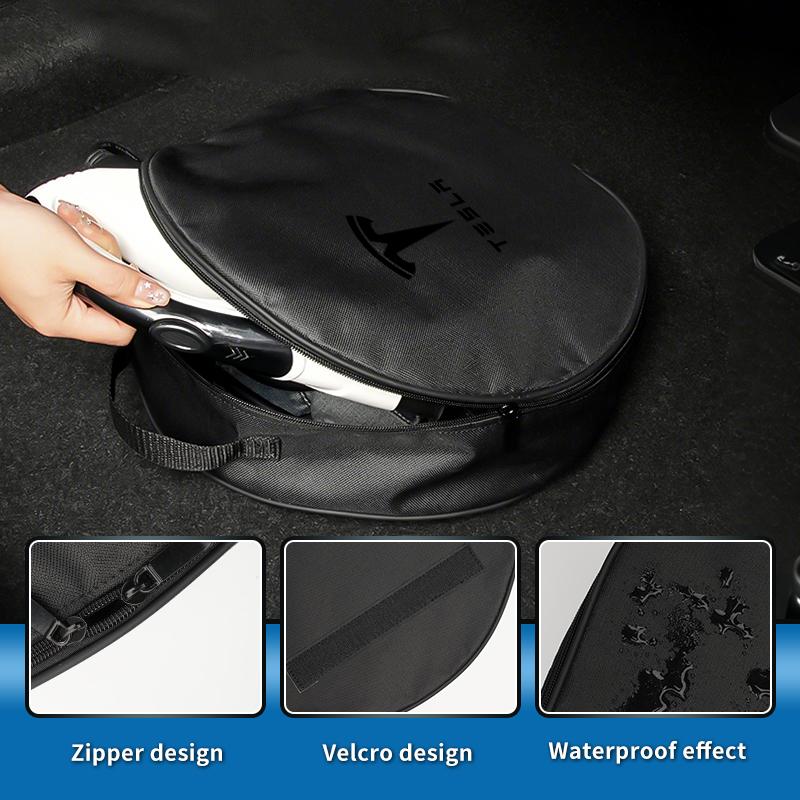 EV Car Valve Charging Cable Storage Box Electric Vehicle Charger Cables Carry Bag For Tesla Model 3 Y S X 2021 Roadster