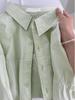 Women's Simple Sweet Pure Cotton Long Sleeve Shirt for Spring, Autumn & Winter