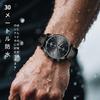 CalmTick Men's Watch, Large Dial, Quartz, Date Display, Waterproof, Luminous Hands, Chronograph Function, Fashionable Simple Popular Model (Black,