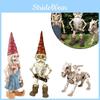 Durable And Non-toxic Resin Skeleton Statue For Enchanting Garden And Shelf Decor
