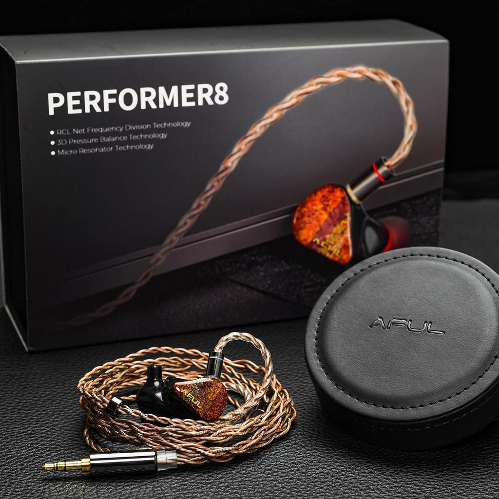 HiFiGo AFUL Performer 8 7BA Driver Masterpiece Hybrid Driver Earphone 1DD+ In-Ear Monitor, IEM, Easy-to-Use In-Ear (4.4mm plug)