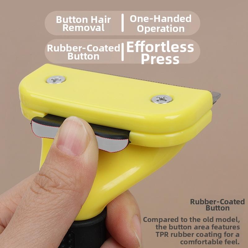 Eco-Friendly Stainless Steel Pet Deshedding Brush for Reptiles-Self-Cleaning Dematting Tool Removes Loose Undercoat