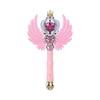 Rotating LED Snowflake Wand for Kids Light Up Magic Princess Toy Perfect for Parades & Imaginative Play with Gift Box  Pink