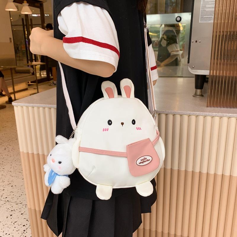 Sommer Süße Handy Tasche Japanische Leinwand Umhängetasche Damen Kleine Frische Mädchen Mini Cartoon Hase Umhängetasche