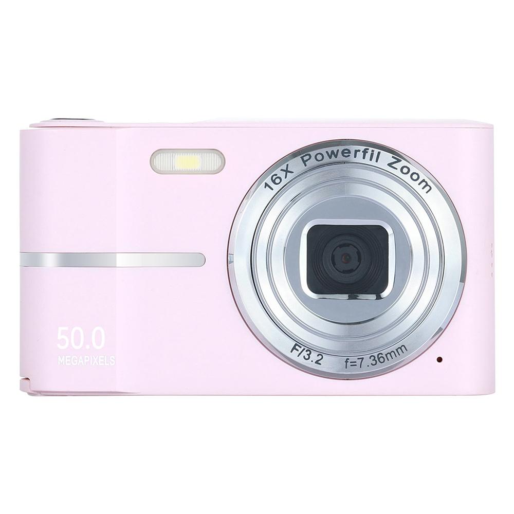 

M03 2.4 Inch Digital Camera Retro CCD Camera for Students Mini HD Video Recorder without TF Card Pink
