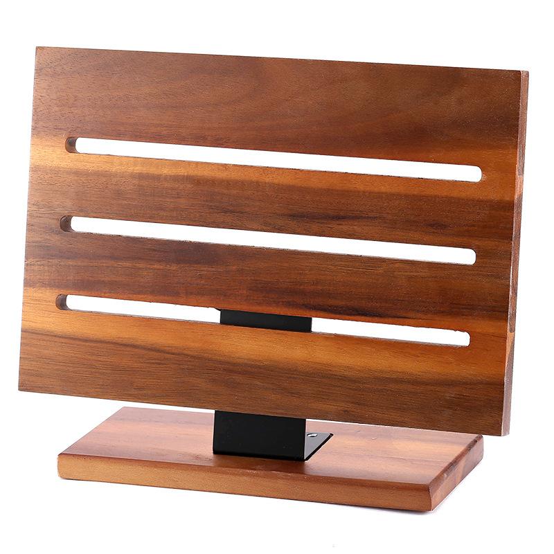 Magnetic Wooden Knife Block for Knives Scissors Kitchen Cutlery Storage Powerful Double-Sided Magnetic Knife Holder Safe Clean