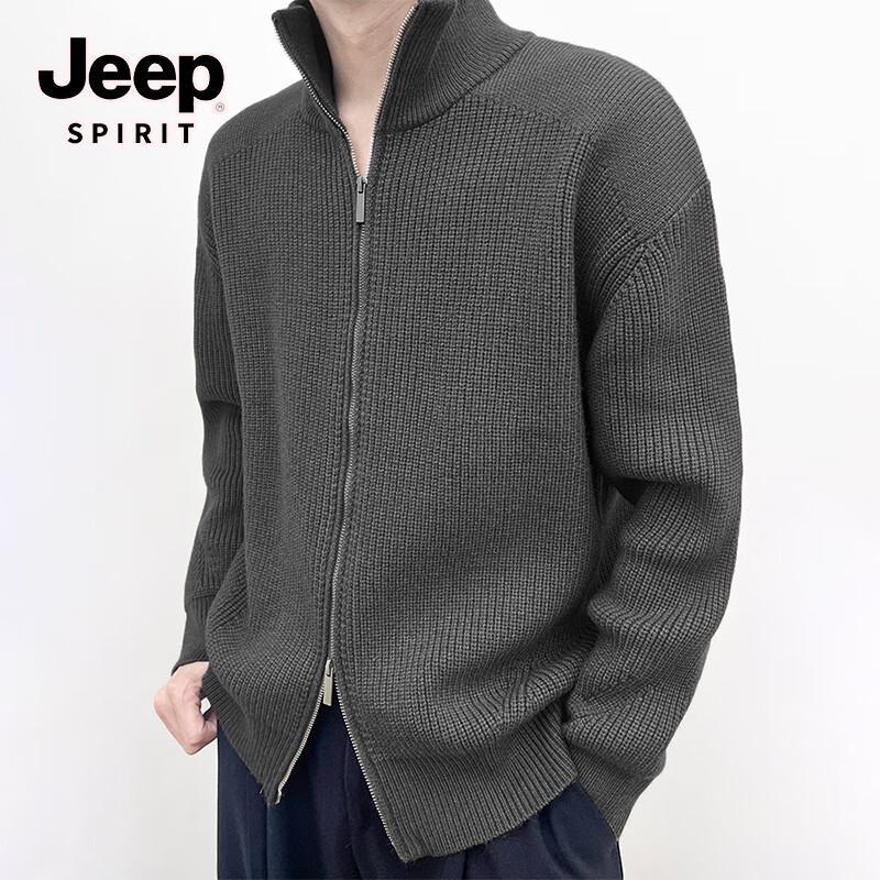 

JEEP SPIRIT Men s Winter Stand Collar Knit Cardigan XL