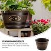 Pots de Fleurs Rétro Jardinage Poté Extérieur Jardinière pour Plantes Pot de Fleurs Décoratif Ménager Rond Résine Succulente