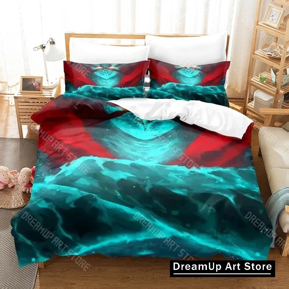 Anime Tengen Toppa Gurren Lagann Bedding Set Duvet Cover Bed Set Quilt Cover Pillowcase Comforter king Queen Size Boys Adult