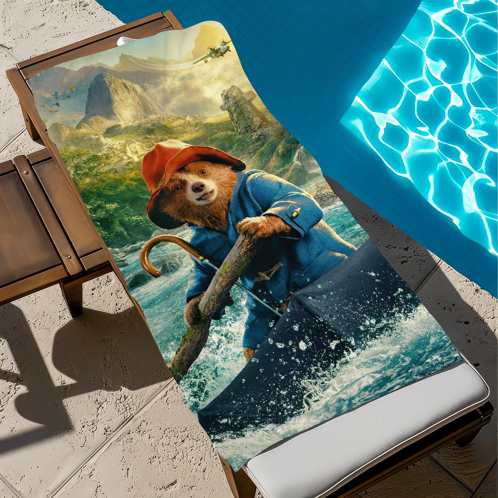 

Towel Gym Shower Camping P-Paddingtons-S Quick Dry Sports Large Beach Towels Soft Film Classic Cute Pool Gift For Travel W40*H60(CM)