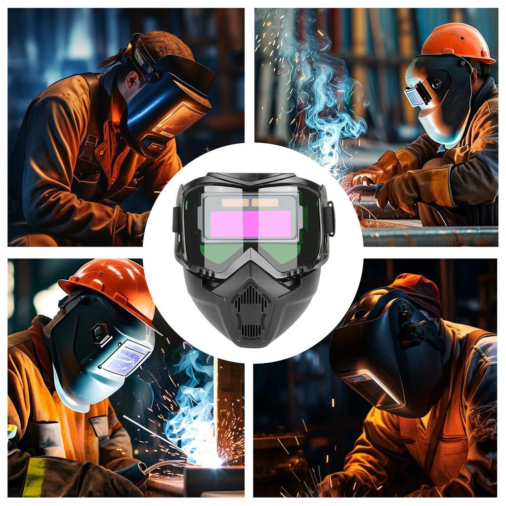 Welder Helmet Auto Darkening Welding Protector Shield Soldering Protective Hood Welder Face Protector for Metal Processing