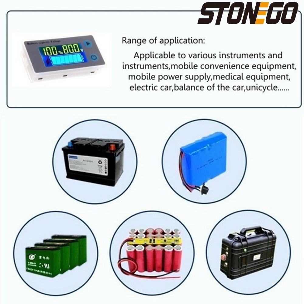 Universal 10-100V Digital Voltmeter Battery Capacity Tester LCD Voltage Monitor for Lead Acid Lithium Batteries