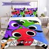 3pcs Custom Name Rainbow Friends Bedding Set Duvet Cover Closure Includes 1 Duvet Cover & 2 Pillowcases for All Seasons Bedroom Decor