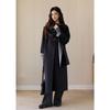 Mixiu Women's Double-Sided Color-Block Woolen Coat with Large Scarf