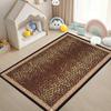 Leopard Zebra Patchwork Area Rug for Bedroom Living Room Non Slip Washable Floor Mat Home Decorative Soft Carpet for Indoor Use