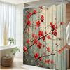 1Pc Floral Natureinspired Shower Curtain With Cherry Blossom Print For Aesthetic Ambiance In Your Bathroom Decor Polyester Fabri
