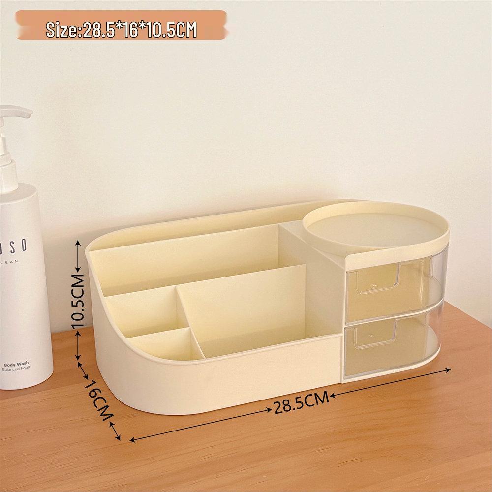 Multifunctional Makeup Organizer with Mirror and Skincare Storage