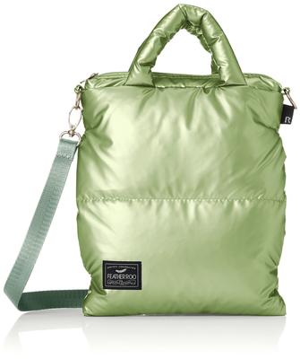 Feather Down Mini Shoulder Tote Bag LT Sacoche Color B 1474 Green [ROOTOTE] Women's