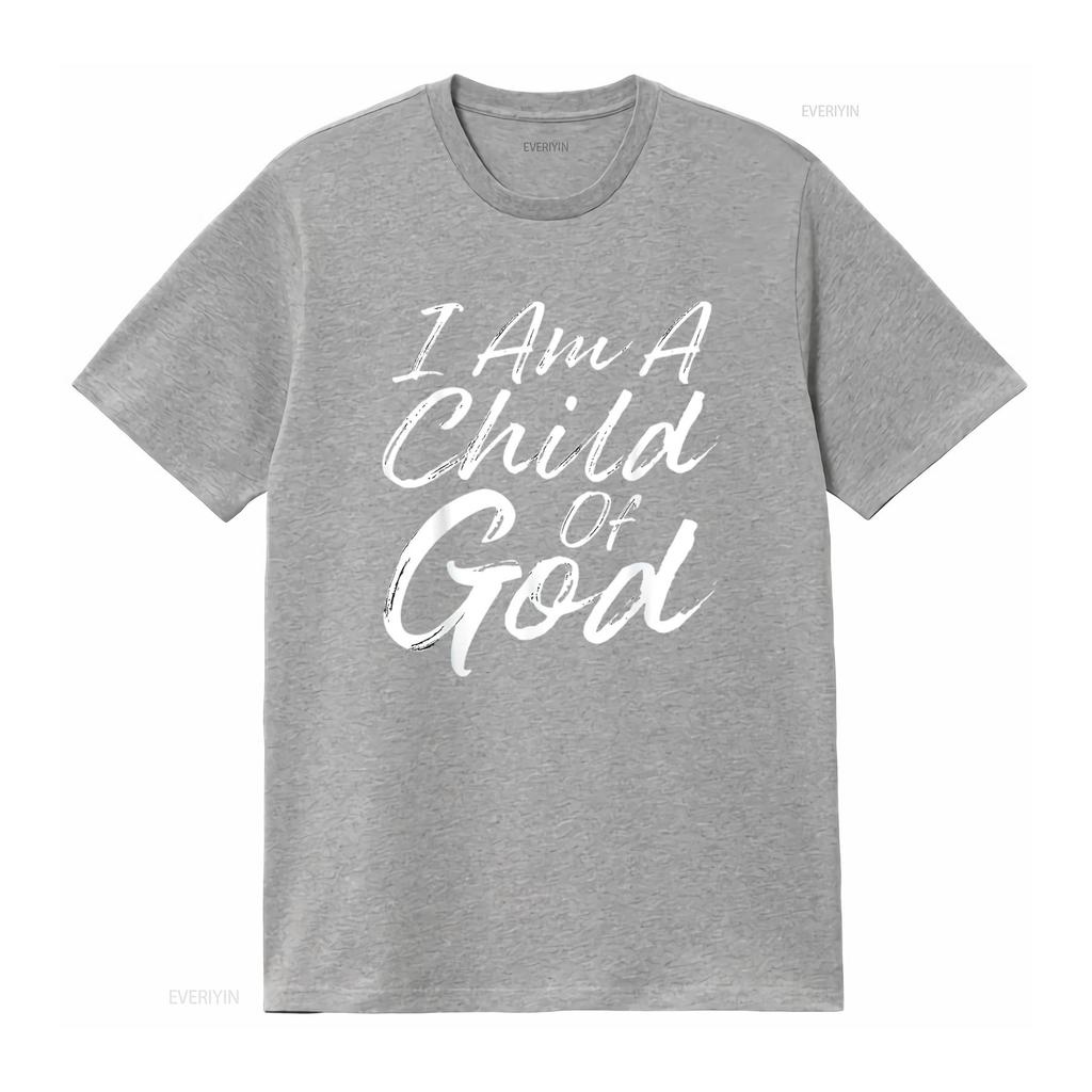 Womens I Am a Child Of God T Shirt Godly Christian Faith Black X Large vintage Washed fashion Stretched Comfortable Stylish