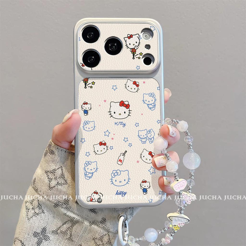 Applicable To Iphone11 Mobile Phone Case Personalized Cartoon 11pro All-inclusive Lens Anti-drop Belt Bracelet I Star Hello Kitty