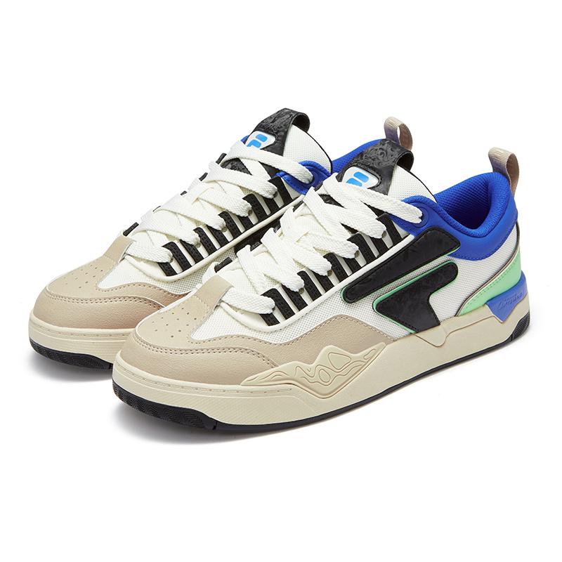 Fila Fusion Nollie Color Block Trendy Versatile Low Top Skate Shoes Men Sneaker Oxford-Brown T12M432301FSO