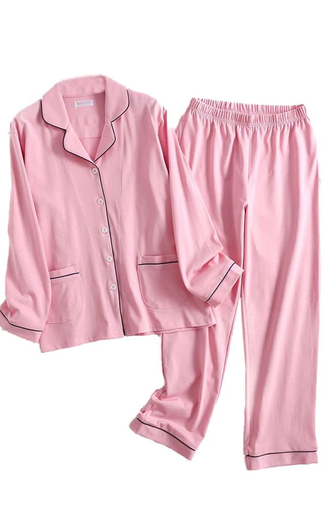 Cotton Perfect for Spring and Comfortable Long Size Women's 100% Pajamas, Warm, Autumn, Open-Front, Moisture-Wicking, Quick-Drying, Loungewear,