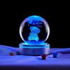 Luminous Teddy Bear Crystal Ball Night Light with Wooden Base - Creative Desktop Decoration Gift.