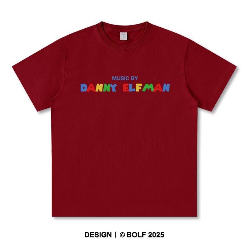 Women's Music By Danny Elfman Printed T-Shirt 100% Cotton Oversized Graphic Tees for Men Summer Tops Film Score Streetwear