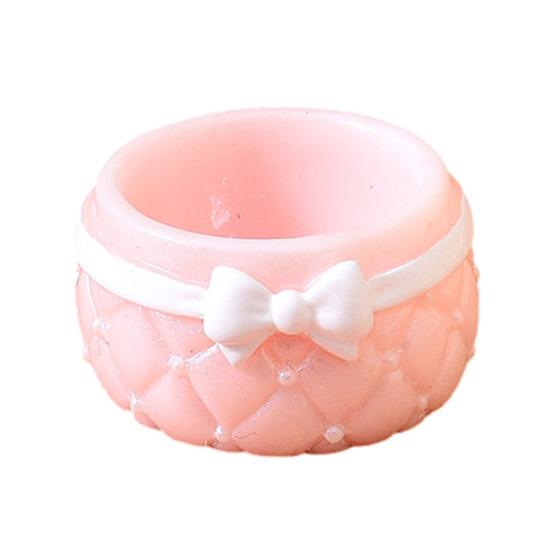 Mini Resin Artificial Flower Miniature Dollhouse Flower Accessories Tiny Potted Plants Ornament for Micro Landscape Doll House Fairy Garden