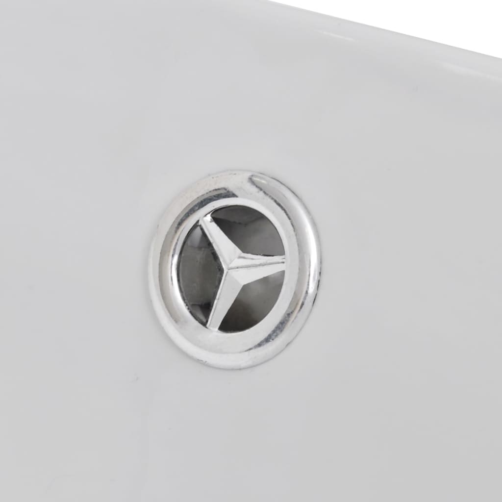 Ceramic Wash Basin Ceramic Sink Overflow Oval Shape 59 X 38.5 Cm