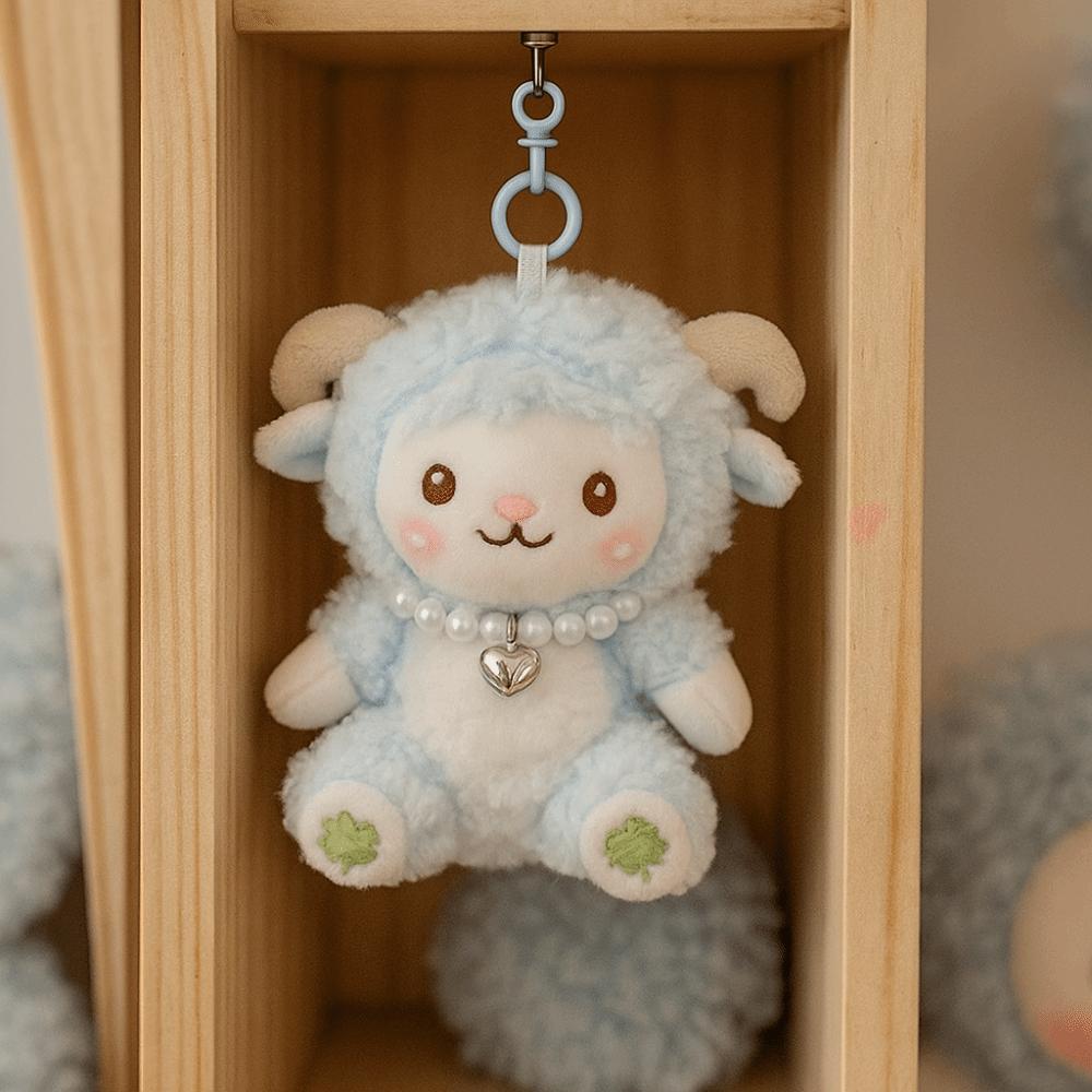 PP Cotton Little Sheep Plush Keychain Soft Sheep Plush Keyring  Birthday Gift