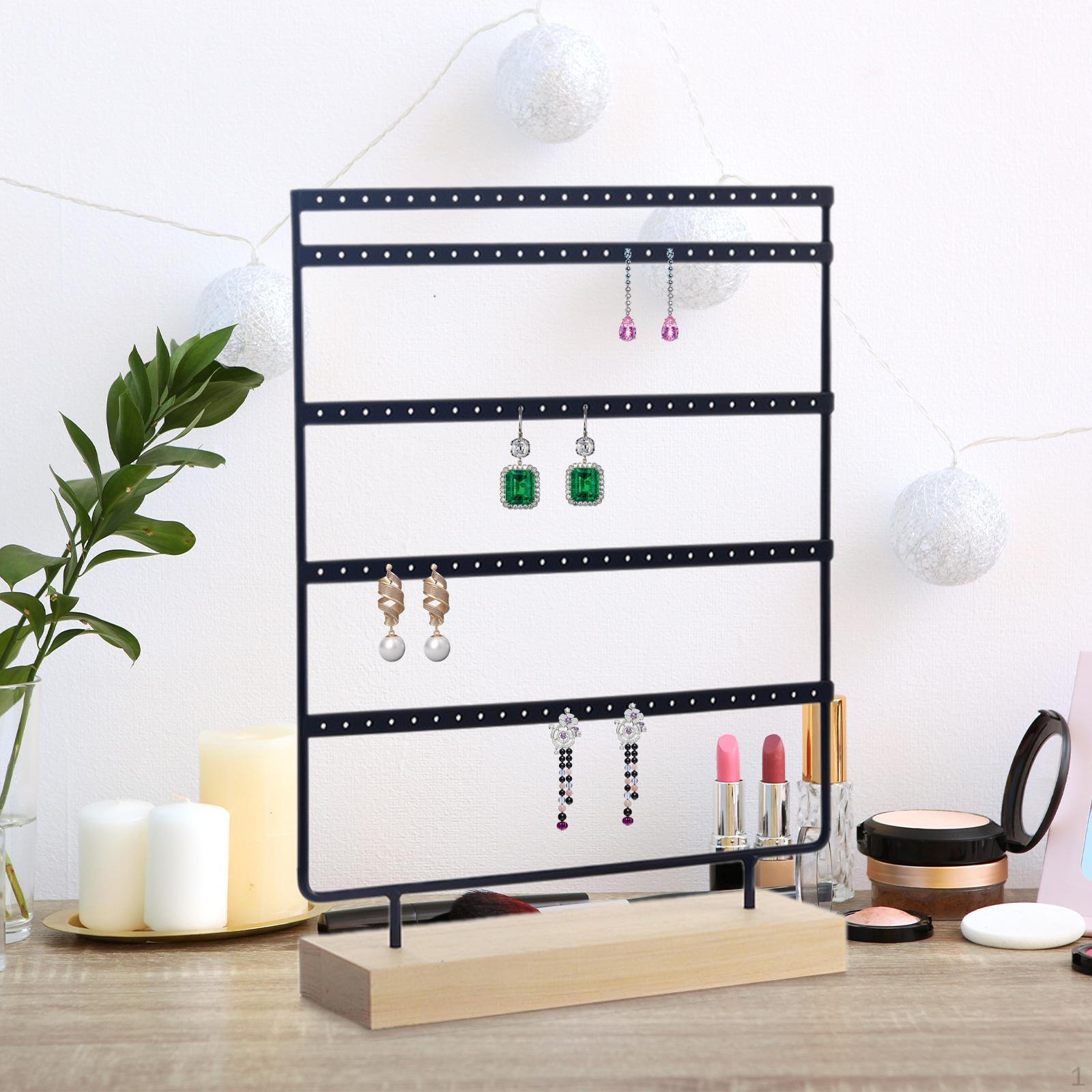 

5-уровневая подставка для сережек, 120 отверстий, вешалка для хранения, органайзер для ювелирных изделий