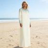 Rochie de seară lungă cu mâneci lungi, grea, cu mărgele, de designer european și american, 2026