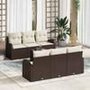 Garden Sofa Set Brown 55 x 55 x 37 cm Poly Rattan