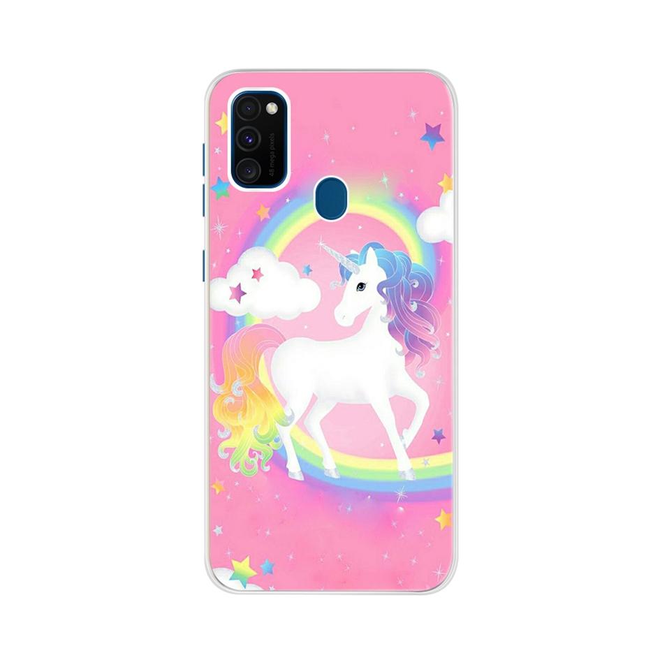 For Samsung Galaxy M21 Case Samsung M30s Soft Slim Cute Painted Phone Back Cover For Samsung M21 M 21 M215F Cases Bumper Fundas